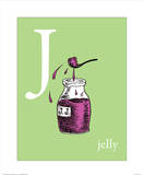 J is for Jelly (green) Posters par Theodor (Dr. Seuss) Geisel
