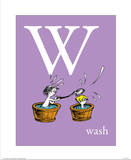 W is for Wash (purple) Print by Theodor (Dr. Seuss) Geisel