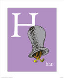 H is for Hat (purple) Prints by Theodor (Dr. Seuss) Geisel