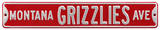 Montana Grizzlies Ave Steel Sign Wall Sign