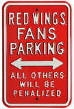 Red Wings Penalized Parking Steel Sign Wall Sign