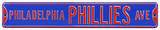 Philadelphia Phillies Ave Blue Steel Sign Wall Sign