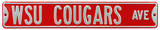 WSU Cougars Ave Steel Sign Wall Sign