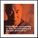 Dalai Lama: Fearless & Free Mounted Print