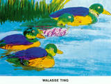 Four Ducks Collectable Print by Walasse Ting