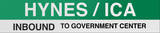 Hynes / ICA - Inbound Boston/Green Line Sign Wall Sign