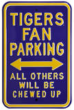 LSU Tigers Chewed Up Parking Steel Sign Wall Sign