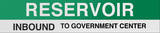 Reservoir Boston/Green Line Sign Wall Sign