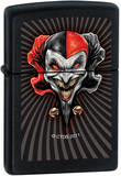 CT Red Jester - Black Matte Zippo Lighter Lighter