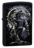 Howl At The Moon - Black Matte Zippo Lighter Lighter