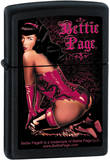 Bettie Page - Black Matte Zippo Lighter Lighter