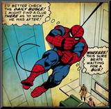 Marvel Comics Retro: The Amazing Spider-Man Comic Panel (aged) Mounted Print