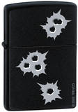 Bullet Holes - Black Matte Zippo Lighter Lighter
