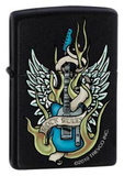 Rock Rules - Black Matte Zippo Lighter Lighter