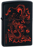 Red Dragon - Black Matte Zippo Lighter Lighter