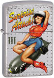 Surprise Attack - Satin Chrome Zippo Lighter Lighter