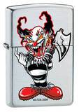CT Ax Clown - Brush Chrome Zippo Lighter Lighter
