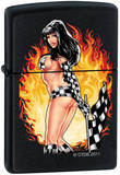 CT Checker Pinup - Black Matte Zippo Lighter Lighter
