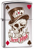 Aces High - High Polish Chrome Zippo Lighter Lighter