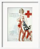 Je vous conjure de soutenir la Croix Rouge - Woodrow Wilson Affiches par Harrison Fisher