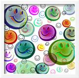 Floating Smiley Faces Prints