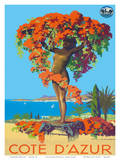 Cote D’Azur Statue PLM c.1935 Affiches par Julien Lacaze