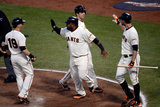 San Francisco, CA - Oct. 22: Giants v Cardinals - Sandoval, Scutaro, Posey, Belt and Pence Photographic Print by Thearon W. Henderson