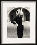 Anne Gunning in a Velveteen Evening Coat, 1952 Framed Giclee Print by John French