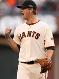 San Francisco, CA - Oct. 22: San Francisco Giants v St. Louis Cardinals - Matt Cain Photographic Print by Ezra Shaw