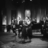 Ella Fitzgerald and Frank Sinatra - 1958 Photographic Print by Howard Morehead