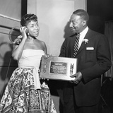 Sarah Vaughan receives honor - Chicago 1955. Photographic Print by Isaac Sutton