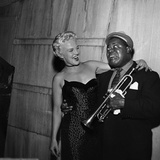 Louis Armstrong and Peggy Lee - 1954 Photographic Print by Howard Morehead