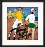 Too Slow for the Crowd - Saturday Evening Post "Leading Ladies", March 11, 1961 pg.27 Framed Giclee Print by Joe deMers