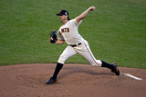 San Francisco, CA - Oct. 24:   San Francisco Giants v Detroit Tigers - Barry Zito Photographic Print by Thearon W. Henderson