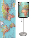 1970's Map - Table Lamp Table Lamp