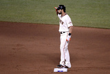 San Francisco, CA - Oct. 24:   Giants v Detroit Tigers - Angel Pagan  and Jose Valverde Photographic Print by Thearon W. Henderson