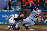 San Francisco, CA - Oct 25: SF Giants v Detroit Tigers - Buster Posey and Prince Fielder Photographic Print by Jason O. Watson