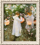 Chinese Lanterns, Girls, 1885 Framed Giclee Print by John Singer Sargent