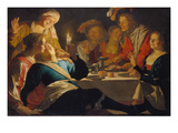 Cheerful Gathering, 1622 Lámina giclée por Gerrit van Honthorst Cheerful Gathering, 1622 Lámina giclée por Gerrit van Honthorst