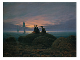 Moon Rising over the Sea (See also Image Number 479), 1822 Giclée-Druck von Caspar David Friedrich