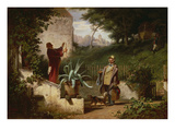 School Day Friends, about 1855 Giclee Print by Carl Spitzweg