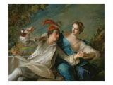 The Lovers (Chivalric Scene), 1744 Giclee Print by Jean-Marc Nattier
