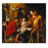 The Satyr with the Peasants. after 1620 Giclee Print by Jacob Jordaens