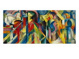 Stables (Stallungen), 1913 Giclee Print by Franz Marc