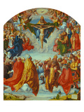 Das Allerheiligenbild. Anbetung Der Dreifaltigkeit Als Vision Einer Civitas Die, 1511 Giclée-Druck von Albrecht Dürer
