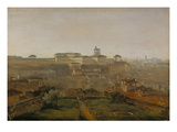 View from the Villa Malta onto the Quirinal Hill, Rome, 1818 Giclee Print by Johann Georg von Dillis