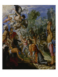 Stoning of St. Stephen, about 1602-05 Giclee Print by Adam Elsheimer