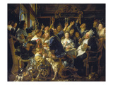 The Bean Feast, about 1640/45 Giclee Print by Jacob Jordaens