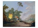 Moses and the Burning Bush Giclee Print by Norbert Jospeh Carl Grund