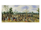 Wallfahrer Bei Einer Stadt, 1622 Giclée-Druck von Sebastian Vrancx